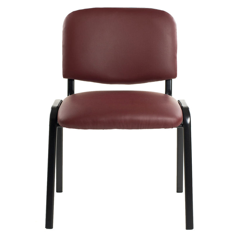 Sedia Poltrona Attesa da Ufficio in Similpelle Bozzini Bordeaux