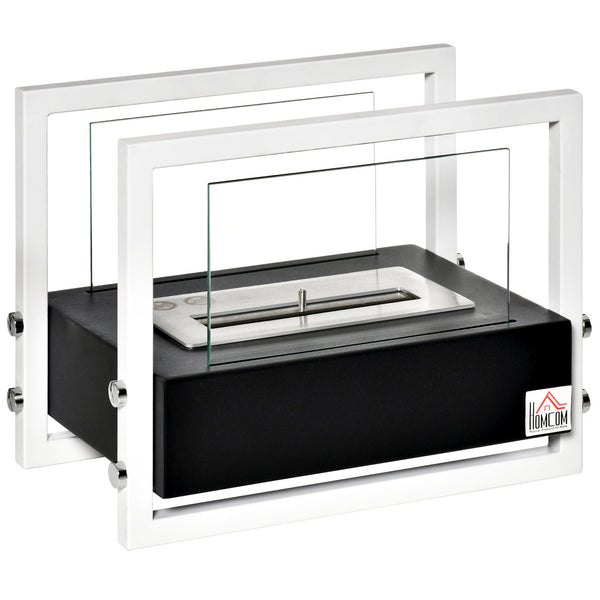 online Table Cheminée Bioéthanol 39,5x25x30 cm Noir et Blanc