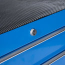 Carrello Porta Utensili da Officina con Cassettiera Azzurro 61.5x33x85 cm 