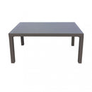 Set Salotto da Giardino Divano 2 Poltrone e Tavolino con Cuscini in Alluminio Taupe