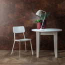 Set 4 Sedie 51x51,5xH82 cm in Legno e Metallo Woody Bianco