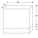 Pensile Bagno Lavanderia con 1 Anta e Vano a Giorno 43x27x58 cm in Nobilitato Grigio Cemento