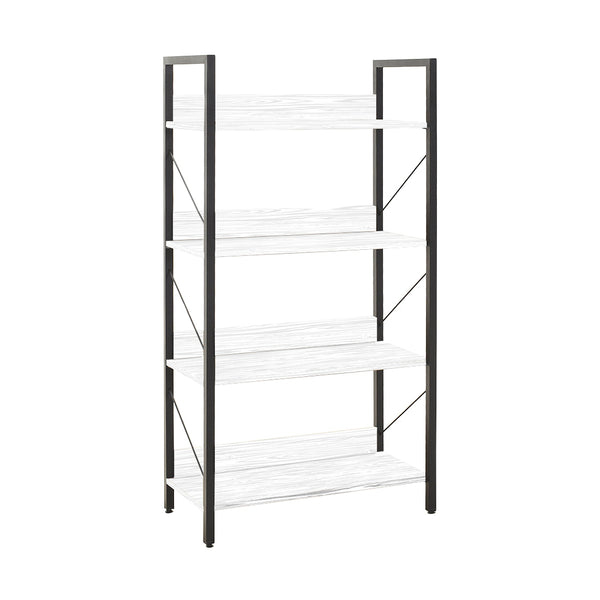 Bibliothèque en bois 139x73x35 cm étagère 4 étagères pour bureau blanc online