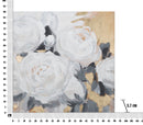 Dipinto su Tela Bianco Flower 90x3,7x90 cm in Legno di Pino e Canvas Multicolor