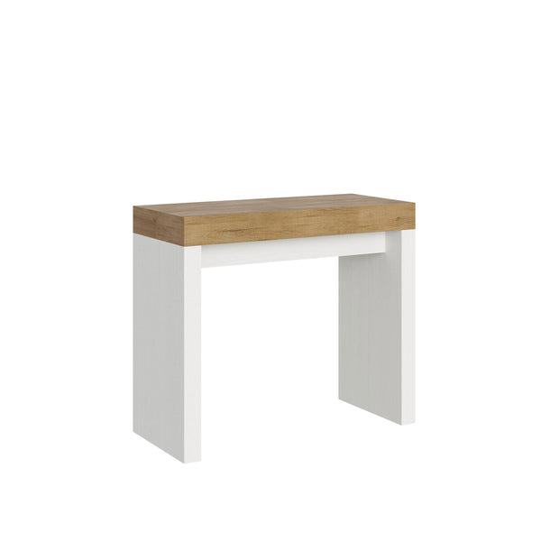 online Consolle Allungabile 90-196x40x77 cm in Nobilitato Marrone e Bianco