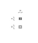 Set 3 Biocamini da Tavolo 10x10xH8 cm in Acciaio Satinato Set Skato Grigio Cromo