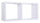 Etagère rectangulaire 2 compartiments muraux 70x30x23,7 cm en bois fibre Morgana Maxi Blanc