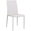 Set 6 Sedie 90x46x44 cm in Similpelle da Interno Grigio Chiaro