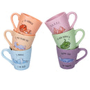 Set 6 Tazzine da Caffè Ø6,3x6,4 cm in New Bone China VdE Tivoli 1996 Lazy world