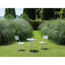 Set da Giardino in Ferro Ø60cm Vorghini Bistrò Tondo Bianco