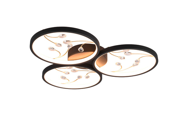 acquista Plafoniera da Interno a LED in Metallo Nero Opaco