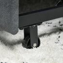 Divano Letto Singolo Clic Clac Schienale Regolabile 148x87x88 cm Velluto Grigio 