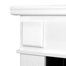 Camino Elettrico da Pavimento 99,7x103,4x27 cm Effetto Fiamma 1600W Oscar & Corsica Bianco/nero