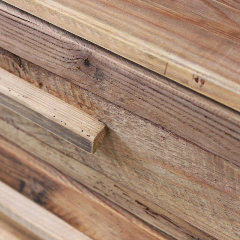 Libreria Justin 60x40x160 h cm in Pino riciclato Marrone