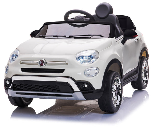 sconto Voiture jouet électrique pour enfants 12V avec permis Fiat 500X Anniversaire Blanc