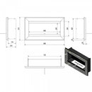 Camino a Bioetanolo da Parete 88x51 cm Flig Las Vegas Silver