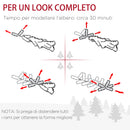 Albero di Natale Artificiale H210 cm 1914 Rami con Luci LED Verde