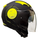 Casco Jet per Scooter Visiera Lunga CGM Dixon 129S Giallo Fluo Opaco Varie Misure