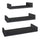 Set 3 Mensole da Parete 60-50-40x23,7x8 cm in Fibra di Legno Calamita Maxi  Nero