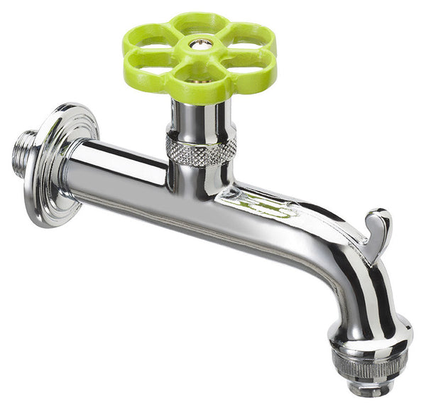 acquista Robinet pour Fontaine de Jardin en Laiton Chromé avec Anneau Coloré Belfer RUB/018 Vert Acide