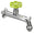 Robinet pour Fontaine de Jardin en Laiton Chromé avec Anneau Coloré Belfer RUB/018 Vert Acide