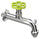 Robinet pour Fontaine de Jardin en Laiton Chromé avec Anneau Coloré Belfer RUB/018 Vert Acide