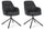 Lot de 2 Fauteuils 56x65x86h cm Grant Dark