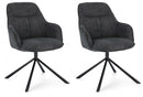Set 2 Poltrone 56x65x86h cm Grant Dark 