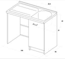 Lavatoio e Coprilavatrice 109x60x89cm Asse in Termoplastico Montegrappa Marella Bianco Destro