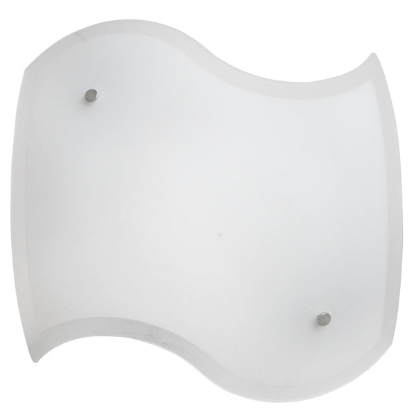 Plafonnier 2xE27 Chrome Finals Verre Plaque Blanc E-Energy Elda prezzo