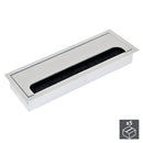 Passacavi da Tavolo Rettangolare 269 x 80 mm a Incasso Alluminio Anodizzato Opaco 5 Pezzi Emuca