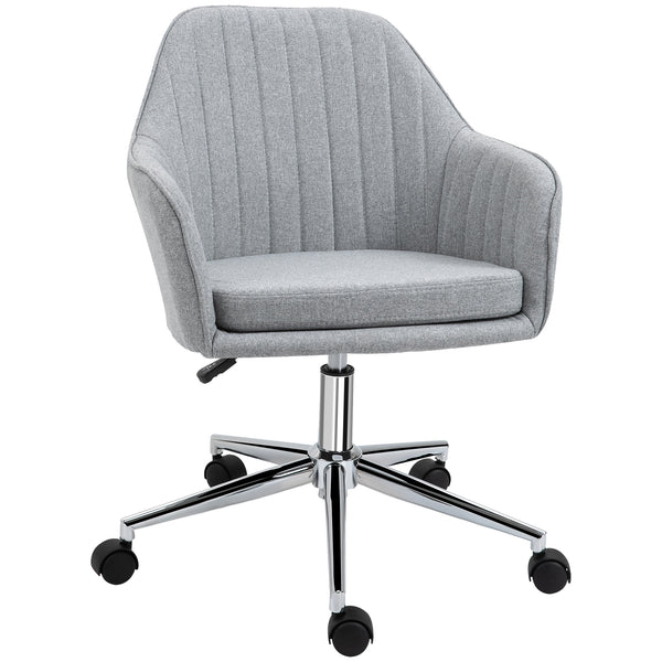 prezzo Chaise de bureau opérative 61x59x86-96 cm en tissu gris clair