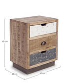 Comodino 3 Cassetti Tudor in Legno