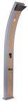 Douche Solaire de Jardin 40L Sined Ella Grigia Mélangeur Bois et Lave Pieds