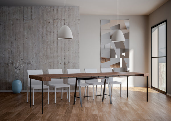 Consolle Allungabile 90-290x40x77 cm in Nobilitato Marrone online