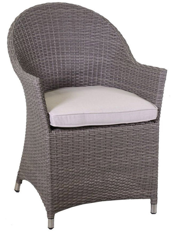 prezzo Fauteuil de jardin en polyrotin avec coussin gris Adami Atlanta