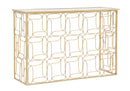 Console Bubbles 120x40x81 cm in Ferro e Specchio Oro e Argento