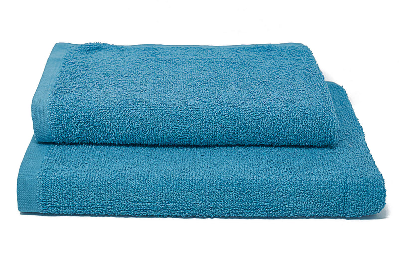 Set Spugna Asciugamani Ospite + Salvietta Petrolio