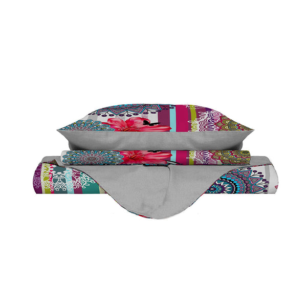 Housse de couette double avec impression sur le sac et taies d'oreiller KioLm04 acquista