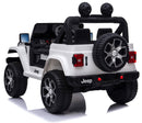 Macchina Elettrica per Bambini 12V 2 Posti con Licenza Jeep Wrangler Rubicon Bianca