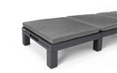 Lettino Prendisole da Giardino 195x65x25,5 cm con Cuscino in Resina Keter Daytona Antracite