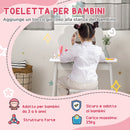 Toeletta Trucco per Bambine Nuvola Consolle e Sgabello in Legno Bianco 