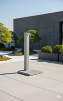 Fontana da Giardino con Rubinetto e Base in Cemento Belfer 42/QBM Alluminio