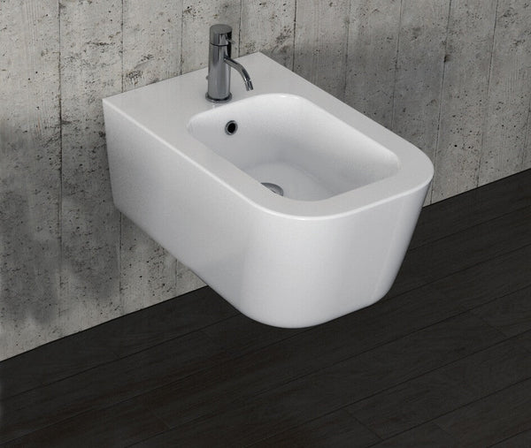 Bidet Suspendu en Céramique 54x36x27cm TFT Galaxy Blanc prezzo