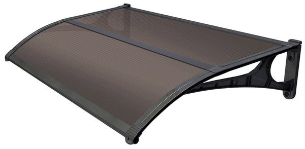 sconto Auvent Auvent en Polycarbonate Alvéolaire 135x100 cm Ranieri Marrone