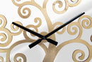 Orologio Oro Tree Ø55x4 cm in Ferro Specchio e MDF Oro