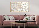 Pannello Nativity Oro Rettangolare 120x2x66 cm in Ferro MDF e Specchio Oro