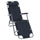 Fauteuil inclinable pliant en métal et textilène noir