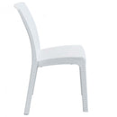 Sedia da Giardino Virginia 47x59x86 h cm in Wicker Bianco