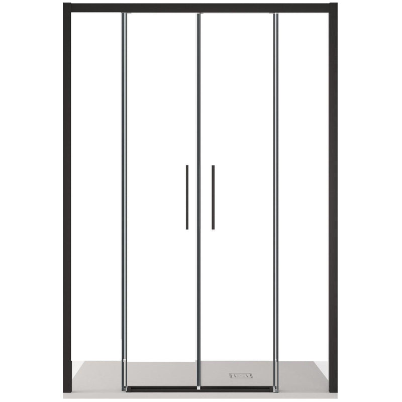 Porta Parete Doccia 2 Ante Scorrevoli in Cristallo Trasparente 6mm H195 Bonussi Eliane Varie Misure